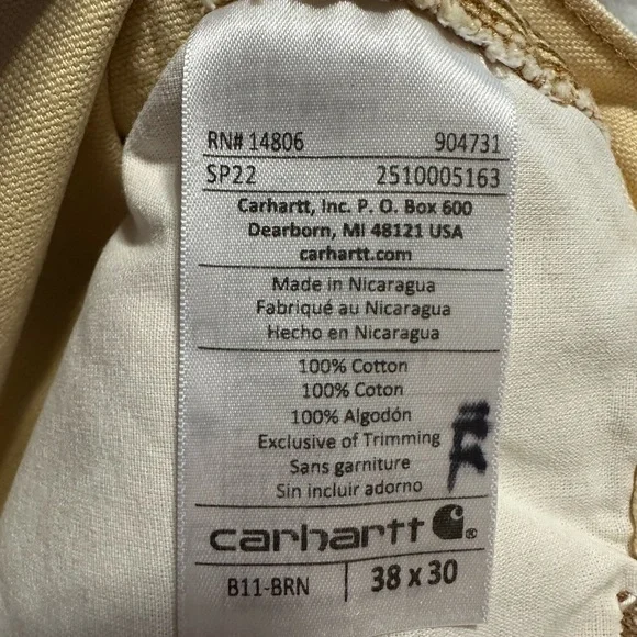 New Tricia Fix Exclusive Carhartt Reworked Pants 17” Waist Kantha Embroidered - Picture 10 of 11